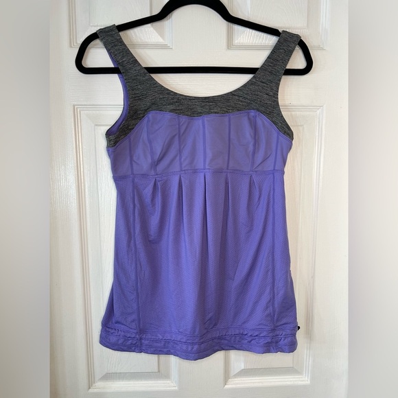 Lululemon Elevate Adjustable Purple Tank Top with Cinched Waist Activewear Sz 6 - Picture 1 of 7